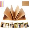 TXZRWH Album fotografico fai da te, 2 libri fotografici da incollare, album fotografico fai da te, carta kraft Leporello per foto 10 x 15 cm, può essere utilizzato come regalo di laurea, regalo di compleanno