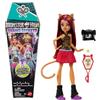 Monster High Buried Secrets - Bambola Courtside Fang-Out, scarta la bara e rivela la bambola a sorpresa, il set include anche 5 accessori a tema da scoprire, JNR17
