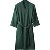 CRETUAO Verde,M, Accappatoio in 100% cotone a nido d'ape per uomo e donna, accappatoio kimono leggero, morbido e assorbente, vestaglia da camera per coppia