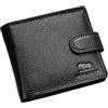 MORUCHA Portafoglio nero da uomo, in vera nappa morbida, blocco RFID, ad alta capacità, elegante, progettato per fino a 6 carte, documenti, monete e contanti, in confezione regalo, M-25