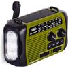 Trevi RA 7F30 BT Radio Portatile Multibanda FM/AM/SW con Lettore MP3 Wireless, Funzione Power Bank e Torcia LED, Ricarica Solare, a Dinamo o USB-C, Ideale per Emergenze, Campeggio, Viaggi, Verde