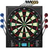 Mejasg Bersaglio elettronico per freccette con voce tedesca e schermo LCD, bersaglio elettronico con 12 freccette, 34 giochi e 355 varianti, innovativo bersaglio elettronico per 1-8 giocatori