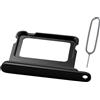 MMOBIEL Vassoio Porta Scheda SIM Compatibile con iPhone 16/16 Plus - Sostituzione Supporto Scheda SIM - Porta SIM - incl. Estrattore SIM e Anello di Gomma Impermeabile - Nero