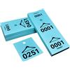 Myticketprinting 1000 Biglietti Guardaroba numerati da 0001 a 1000, con foro per la
