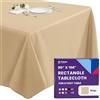 Gee Di Moda Tovaglia rettangolare, 228 x 400 cm, colore beige, per tavolo da 2,3 m, lunghezza fino al pavimento, resistente e lavabile, per tavolo da buffet, feste, matrimoni e baby shower
