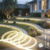 SUCIKORIO Striscia LED Neon 2 Metri, COB Silicone Rotondo Strisce Led Esterno Impermeabile Ignifugo IP65 2m Luci Leds Camera da Letto 220V Bianco Naturale 4000K Tagliabile 120 LED/m Con Interruttore