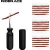 riderace Kit di riparazione pneumatici tubeless per bici con strisce di gomma Set di strisce di gomma per riparazione urgente portatile senza colla Strumento di riparazione pneumatici per biciclette