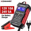 KONNWEI Caricabatterie professionale KONNWEI RC-100 per auto 12V/24V, strumento di riparazione a impulsi automatico, ricarica rapida, tester per batterie al piombo-acido AGM Gel