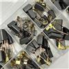 NONE Spazzole di carbone resistenti da 50 pezzi con basi metalliche - per trapani, levigatrici, smerigliatrici, motori - Kit di parti di riparazione motori durevoli