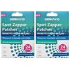 Smart Cutie 2 x 24 toppe Derma V10 Spot Zapper | Guarigione più veloce per imperfezioni e brufoli | impermeabili, traspiranti, di lunga durata, invisibili, 2 misure Smart Cutie