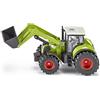 siku 1979, Trattore Claas Axion 850 con caricatore frontale, 1:50, Metallo e Plastica, Verde, Benna mobile, Gancio di traino posteriore, Compatibile con rimorchi SIKU della stessa scala di grandezza