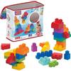MEGA Bloks-Big Building Bag Sacca Ecologica, 80 Pezzi, Blocchi da Costruzione, Giocattolo per Bambini 1+ Anni, Colore Blu, DCH63