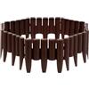 Plonos Bordo per aiuole, 8 pezzi, 2,2 m, marrone, resistente al gelo, resistente ai raggi UV, flessibile, con picchetti, in robusto polipropilene