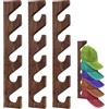 SOEWIOU 3 porta cappelli per cappelli da baseball, montaggio a parete, in legno, organizer per cappelli da parete, verticale, per armadi, porte, camera da letto, soggiorno, ingresso, lavanderia (legno