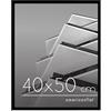 Americanflat Cornice 40x50 cm Nera - Cornice per Foto 50x40 cm con Bordo Sottile e Pannello Protettivo in Plastica - Portafoto con Ganci Seghettati Integrati per Pareti