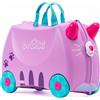 Trunki Valigia Cavalcabile per Bambini - Trolley Bambini Bagaglio a Mano - Valigia Cavalcabile Cassie Gatta (Lilla)