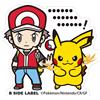 Pokémon B - ETICHETTA LATERALE Pokemon Sticker Big Red & Pikachu Japan nuovo H9,6 cm ...