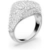 Swarovski Anello cocktail Meteora, Bianco, Placcato rodio