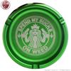 Black Dragon GREEN METAL ASHTRAY TRIBUTE EDITION 420 BUCKS GREEN BAR : POSACENERE VERDE ALLUMINIO ANODIZZATO | IDEA REGALO FUMATORE