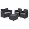 Keter Emma Lounge Set, Mobili da giardino, Grafite
