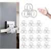 XRVRILE 16x Paracolpi Trasparenti in Silicone per Maniglia Porta, 8 Pad Adesivi ExtraAmmortizzatori Anti-Urto e Anti-Rumore, Protezione Muro per Porte e Finestre, Compatibili