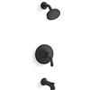 Kohler TS27391-4G-BL SIMPLICE Rite-Temp - Set di finiture per rubinetto vasca e doccia, bilanciamento della pressione, 1,75 GPM, colore: nero opaco
