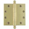 Nostalgic 728378 - Cerniera a sfera da 11,4 cm, resistente, con porta con angoli quadrati, ottone lucido