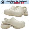 Crocs Zoccolo Crocs Super Bae Summit bianco 212811-2MD taglia unisex