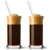 Topkapi Eiskaffee-Set Rimini Bicchieri da caffè Gelato~30 cl (300 ml) + Glashalm