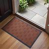 Generic Tappetino di benvenuto per interni ed esterni, 17,7 x 29,5/23,6 x 35,4 cm, sicurezza antiscivolo (marrone, 45 x 75 cm)