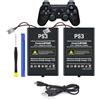 TQTHL 2 batterie da 1800 mAh LIP1859/LIP1472/LIP1359 per PS3 PlayStation 3 Dualshock Wireless Controller