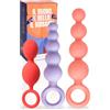 MySecretCase Plug Analesex Toys Kit Plug Anale-Dilatatore Uomo e Plug Anale-Dilatatore Donna Piccolo Set 3 Buttplug, Perfetto per Chi si Avvicina all'Anal con Calma, Step by Step Sexytoysys Coppia