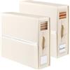 JAECU 2 Pezzi Organizer Lenzuola, Pieghevole Scatola Organizer per Biancheria da Letto, Tessuto Oxford Contenitori Sottoletto per Lenzuola Copripiumini Coperte (Beige)
