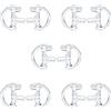 HYSHIKRA Auricolari morbidi di ricambio per cuffie acustiche per walkie talkie Coil Tube Audio Kit, 5 paia (Medium, Trasparente)