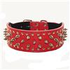 Haoyueer Collare in similpelle con borchie per cani di taglia media e grande: Pit Bull, Mastino, Bully, Boxer (L, Rosso)