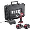 FLEX Trapano avvitatore a percussione a batteria a 2 marce (PD 2G 18-EC LD 55 TC, 2 marce, EMS, motore brushless, impugnatura ergonomica, illuminazione a LED, artigianato, utensili manuali) 534914