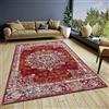Hanse Home Maderno Tappeto orientale classico a trama fitta con ornamenti vintage morbido pelo corto per camera da letto, sala da pranzo, soggiorno, corridoio, rosso, 57 x 90 cm