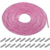 QUARKZMAN 4mm x 5m Nastro di Strass Catena con Strass Corda Cristallo Lacci Scarpe per Decorazione Fai Da Te Sneakers Maglioni Creazione di Gioielli Vestiti, Rosa con Aghi Connettori