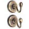 TopHomer 2 ganci fermatenda con viti, in lega vintage, decorativi da parete, ganci per porta, parete, cappelli, cappotti (bronzo)
