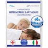 Allergosystem Set Coprimaterasso Singolo Impermeabile Antiacaro con Cerniera 80x190x20cm e Copricuscino Impermeabile Anallergico 50x80cm - Dispositivo Medico MADE IN ITALY - Linea Protect