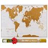 Maps International Scratch il Mondo - versione tedesca- grattare via i posti in cui viaggi - mappa del mondo - Dettagli cartografici - 84,1 cm (w) x 59,4 (h) cm