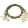 QUARKZMAN 10 Pezzi Filo Per Collana Cerato All'ingrosso, 18 Pollici E 1.5Mm Di Diametro, Cordino Per Collana Con Chiusura Per Pendenti, Bracciali, Collane, Accessori, Verde Scuro
