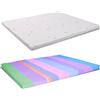 MiaSuite AILIME SRL Topper Memory alla Francese BUGNATO 140X195 H 7 CM SFODERABILE Aloe Vera - CORRETTORE per Materasso