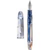 Asvine V800 Penna Stilografica - Sistema di Riempimento a Vuoto con Grande Capacità d'Inchiostro - Punta Stub Numero 8 da 1,1mm per Calligrafia, Arte e Disegno con Chiave - Blu Marrone