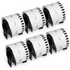 BETCKEY - 6 Rotoli di Etichette Film Rimovibili, Compatibili con DK-22205, 62mm x 30.48m, 6 Etichette Continue a Distacco Facile Senza Residui per Stampanti QL