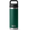 YETI Rambler Bottle Chug, Vacuum Insulated Stainless Steel Bottle with Chug Cap, Black Forest Green, 18 oz (532 ml)