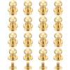 QUARKZMAN 16Pcs Testa Sferica Vite Tonda 6mm Bottone Chiodo Rivetti Pelle per DIY Artigianato Pelle Borse Scarpe Cintura Riparazione, Oro Chiaro
