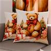 PETTI Artigiani Italiani - Coppia di Federe Cuscino 60x60 cm in Microfibra, Federe Natalizie, Cuscini Arredo di Natale Camera da Letto, Divano, Salotto, Set 2 Fodere Copricuscino, Federa Xmas 3