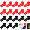 Dasyusuo Coperchio del Terminale della Batteria, 20 Pezzi Terminali della Batteria Isolati per Tutti i Tipi di Auto, Coperchio del Terminale della Batteria dell'auto è Realizzato in Plastica Pvc Resistente