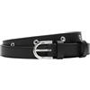 LIEBESKIND BERLIN Pelle cintura in vita Fab 5 Small Pebble Eyelts Belt 1.8 CM W95 Black nero